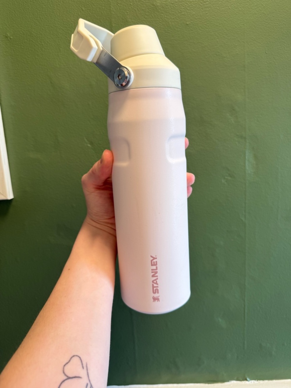 Stanley Soft Pink Stainless Steel Bottle with pink Flip Lid